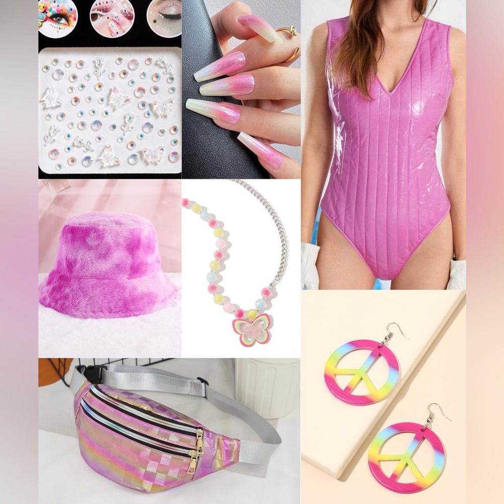 Pink Groovy Skier Full Rave Outfit
